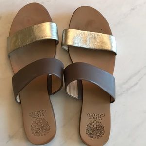 Vince Camuto leather slides